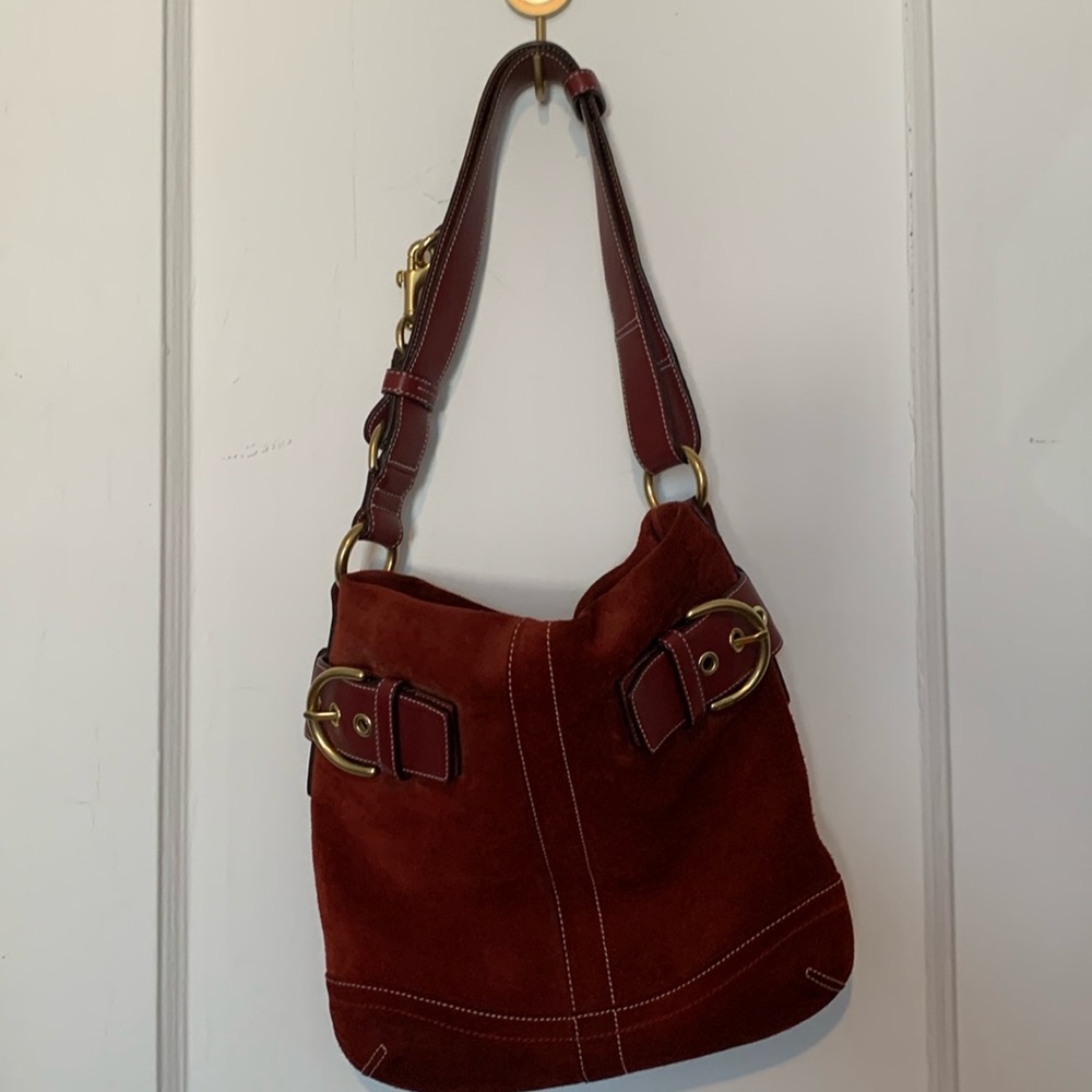Coach burgundy purse